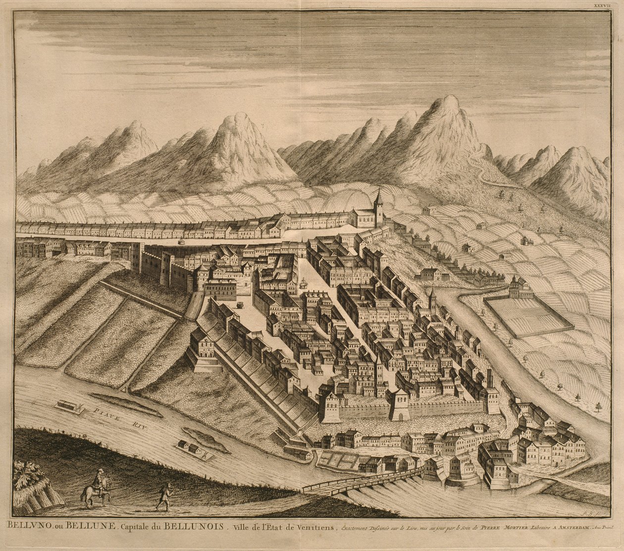 Karte von Belluno, aus 