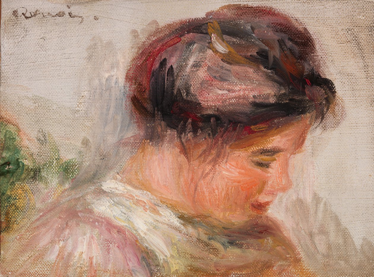 Kopf eines jungen Mädchens von Pierre-Auguste Renoir