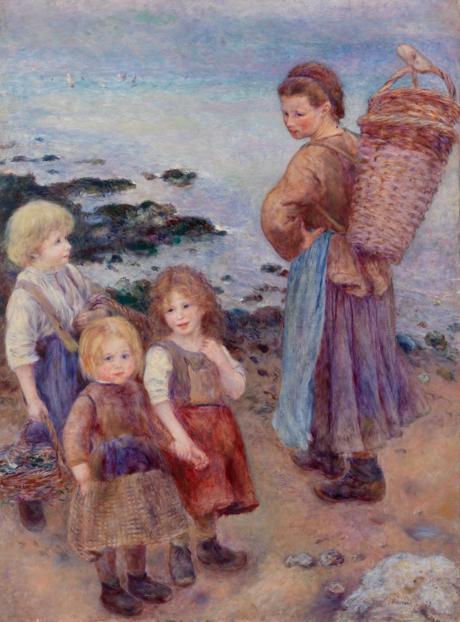 Muschelfischer in Berneval, Normandie von Pierre-Auguste Renoir