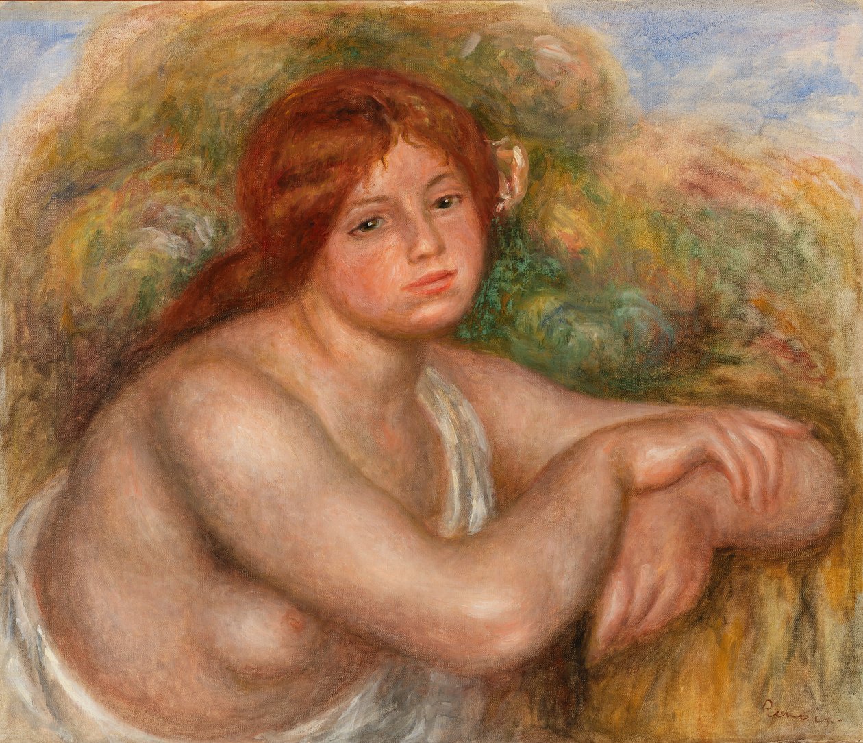 Aktstudie, Büste einer Frau von Pierre-Auguste Renoir