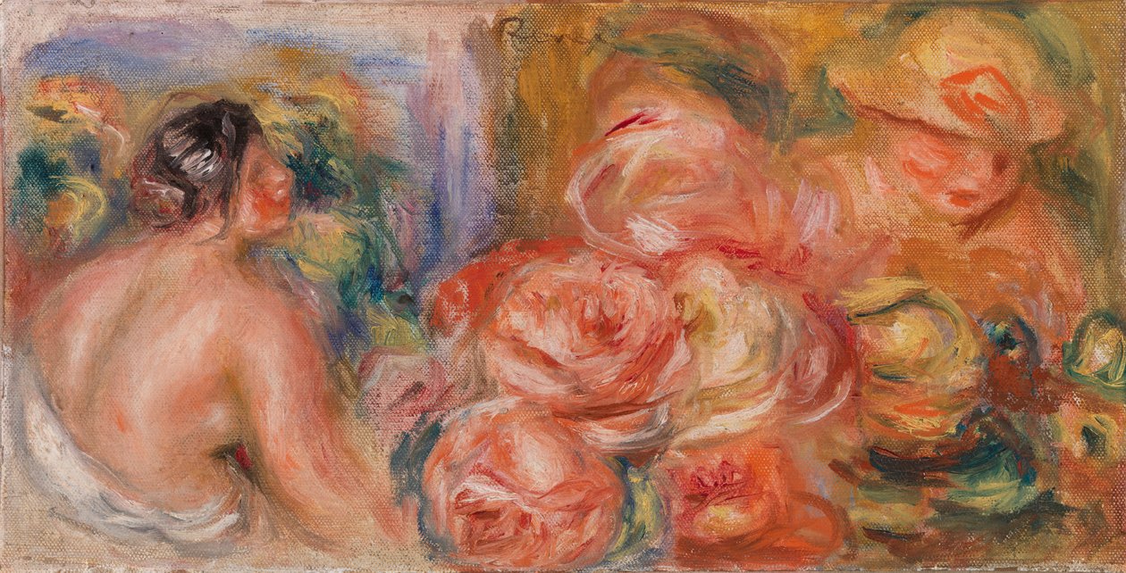 Rosen und kleiner Akt von Pierre-Auguste Renoir