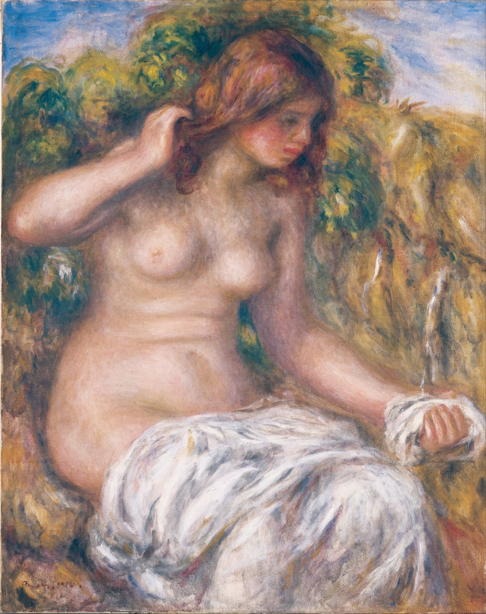 Frau am Frühling von Pierre-Auguste Renoir