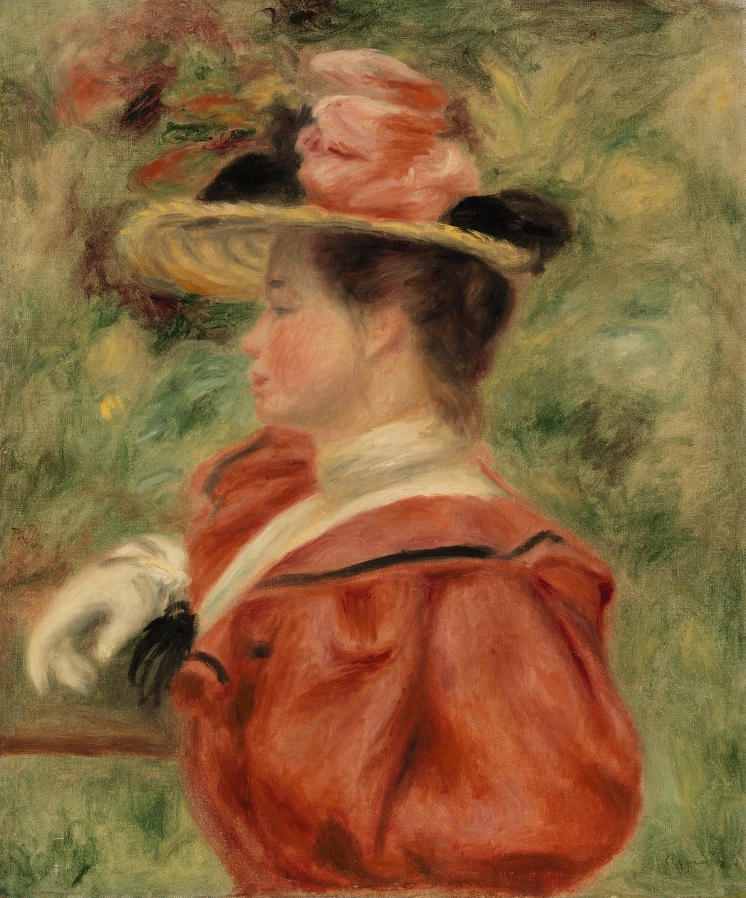 Frau mit Handschuh von Pierre-Auguste Renoir