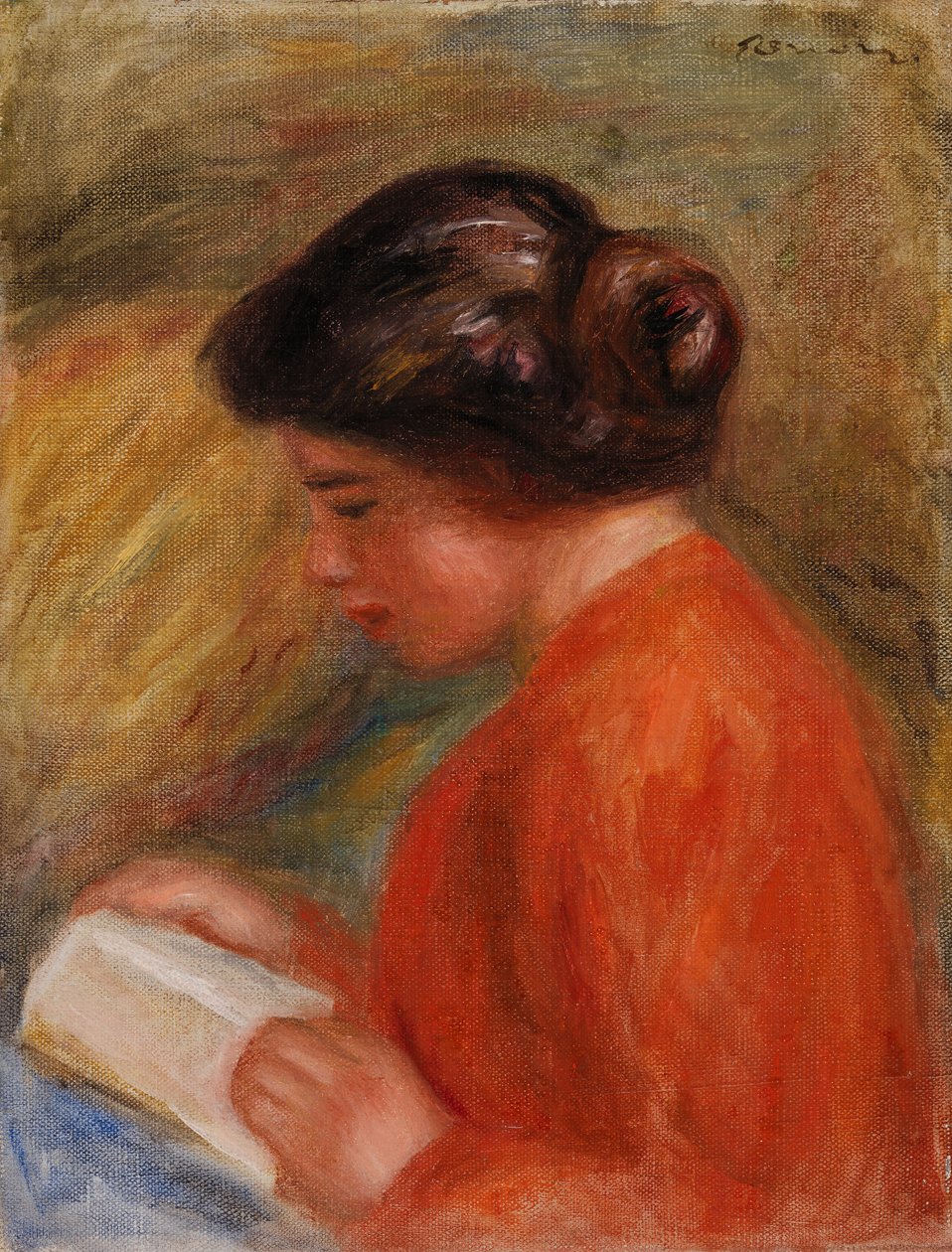 Junge Frau beim Lesen von Pierre-Auguste Renoir