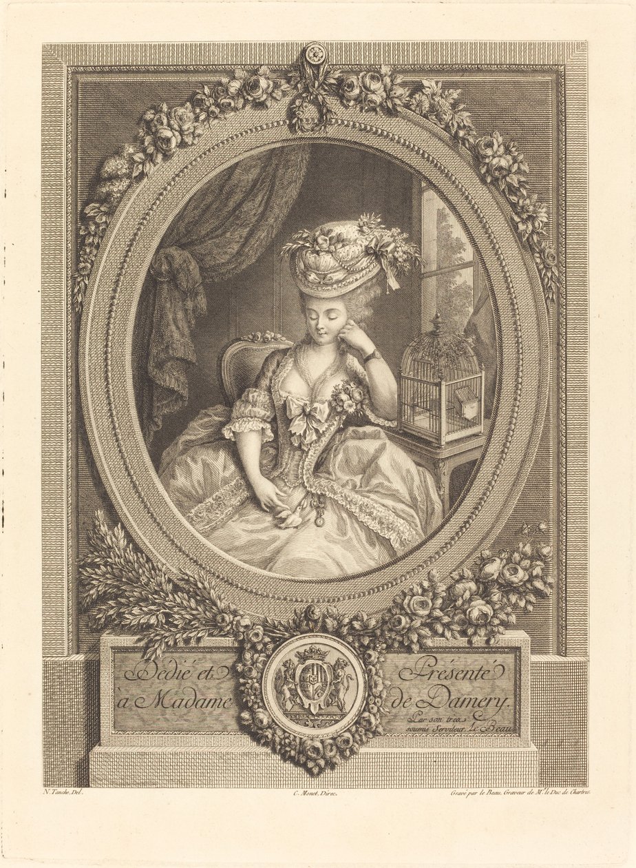 Die aufkeimenden Wünsche von Pierre Adrien Le Beau after Nicolas Tanché