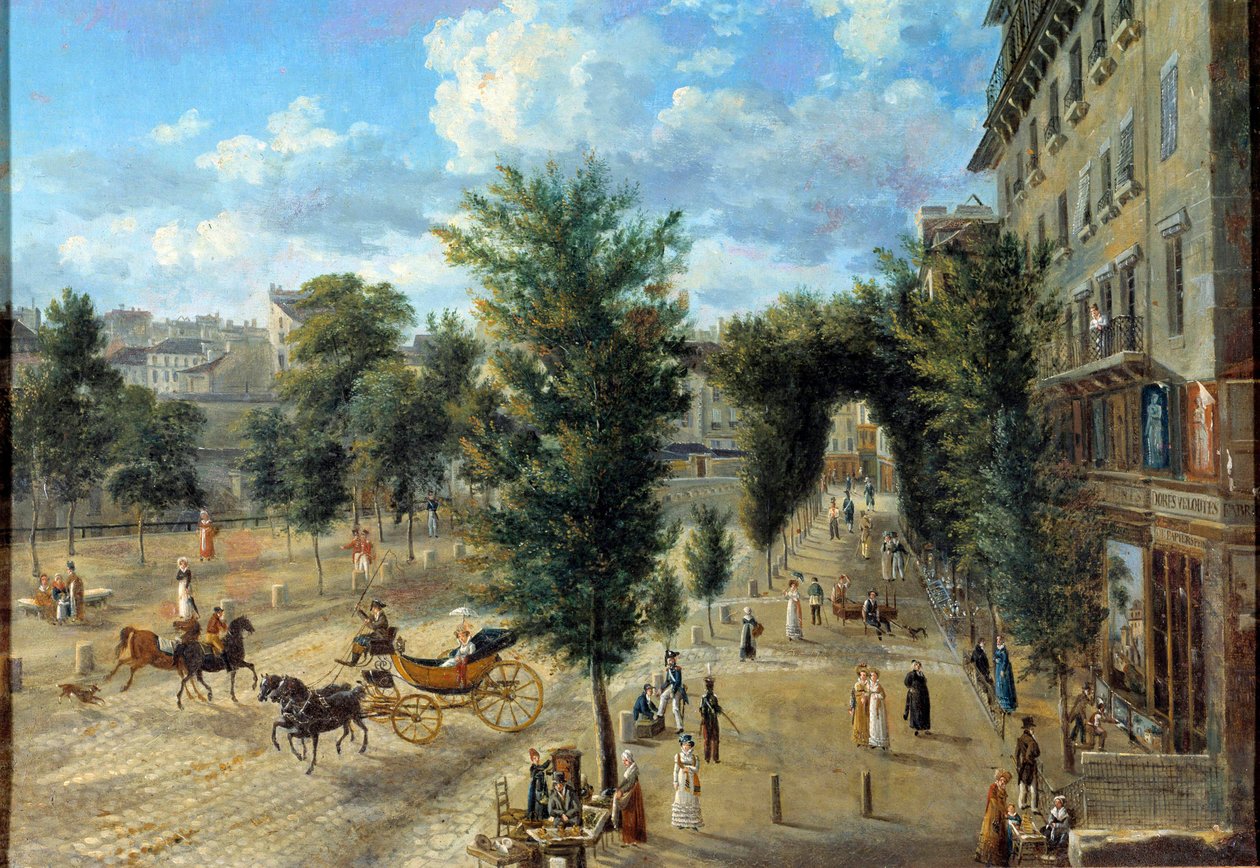 Der Boulevard des Capucines und die untere Straße der Stadtmauer von Pierre Alexandre Pau de Saint Martin