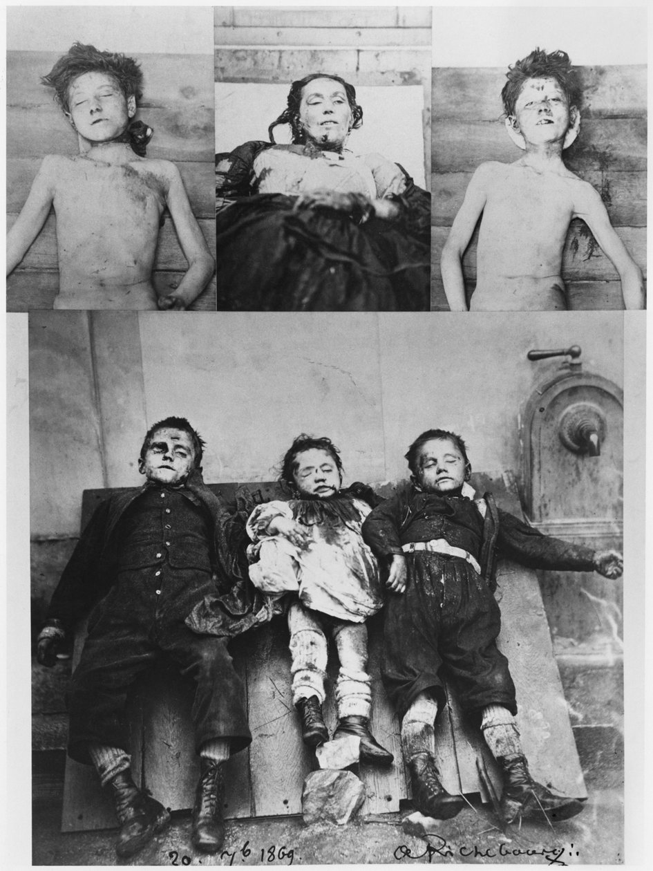 Die Troppmann-Affäre, die Familie Kinck ermordet von Jean-Baptiste Troppmann, 1869 von Pierre Ambroise Richebourg