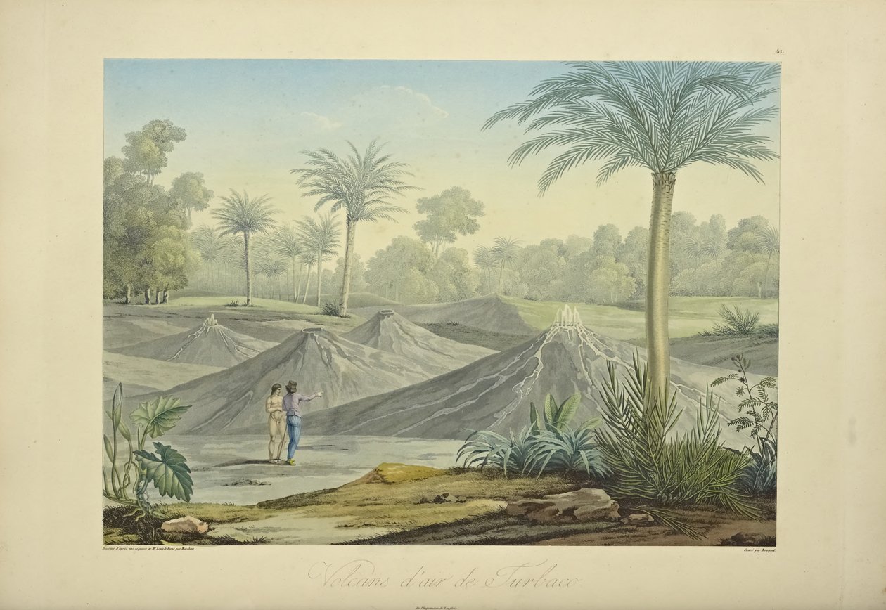 Luftvulkane von Turbaco, Illustration aus 