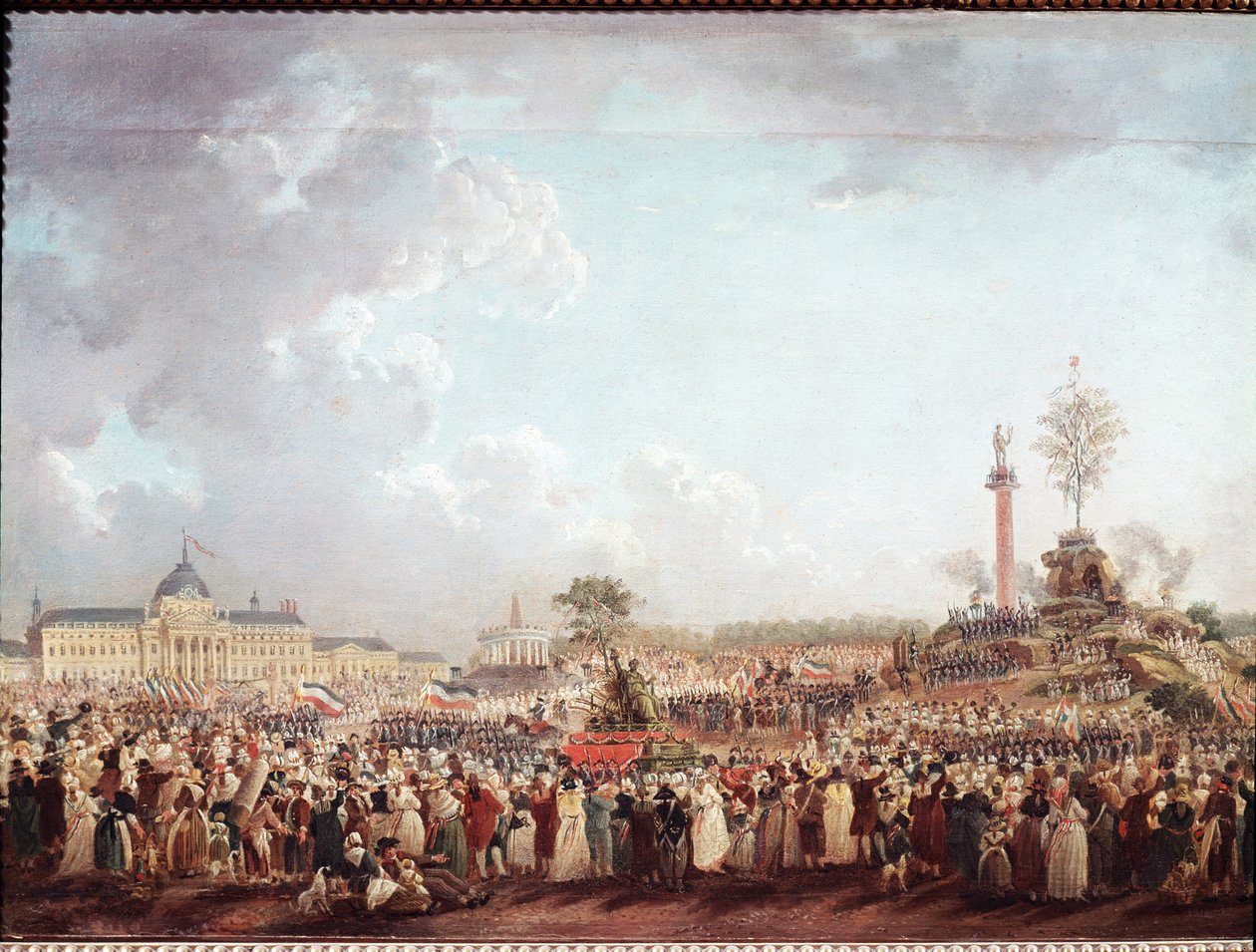 Fest des Höchsten Wesens auf dem Marsfeld (20 Prairial Jahr II - 8. Juni) von Pierre-Antoine Demachy