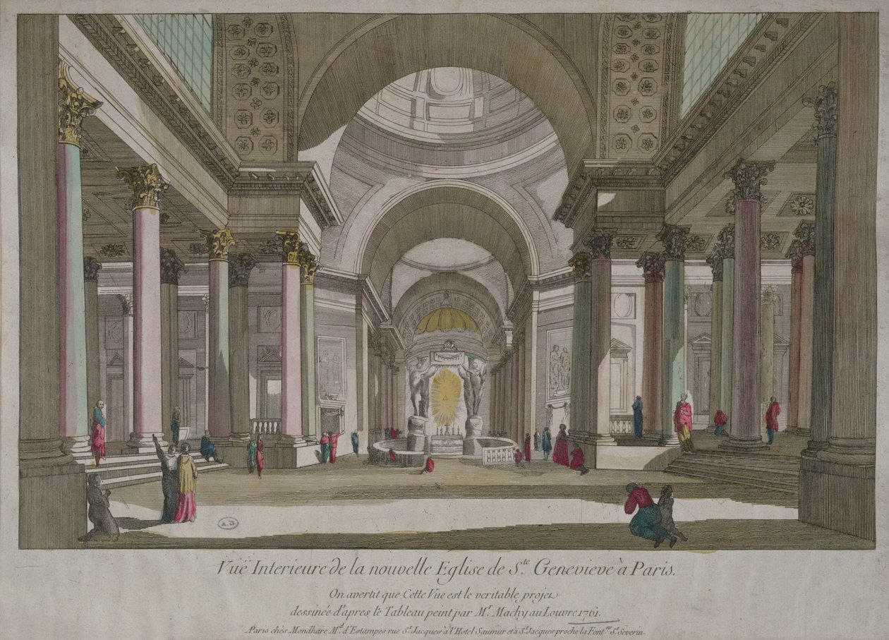 Ansicht des Inneren des Pantheon in Paris von Pierre Antoine de Machy