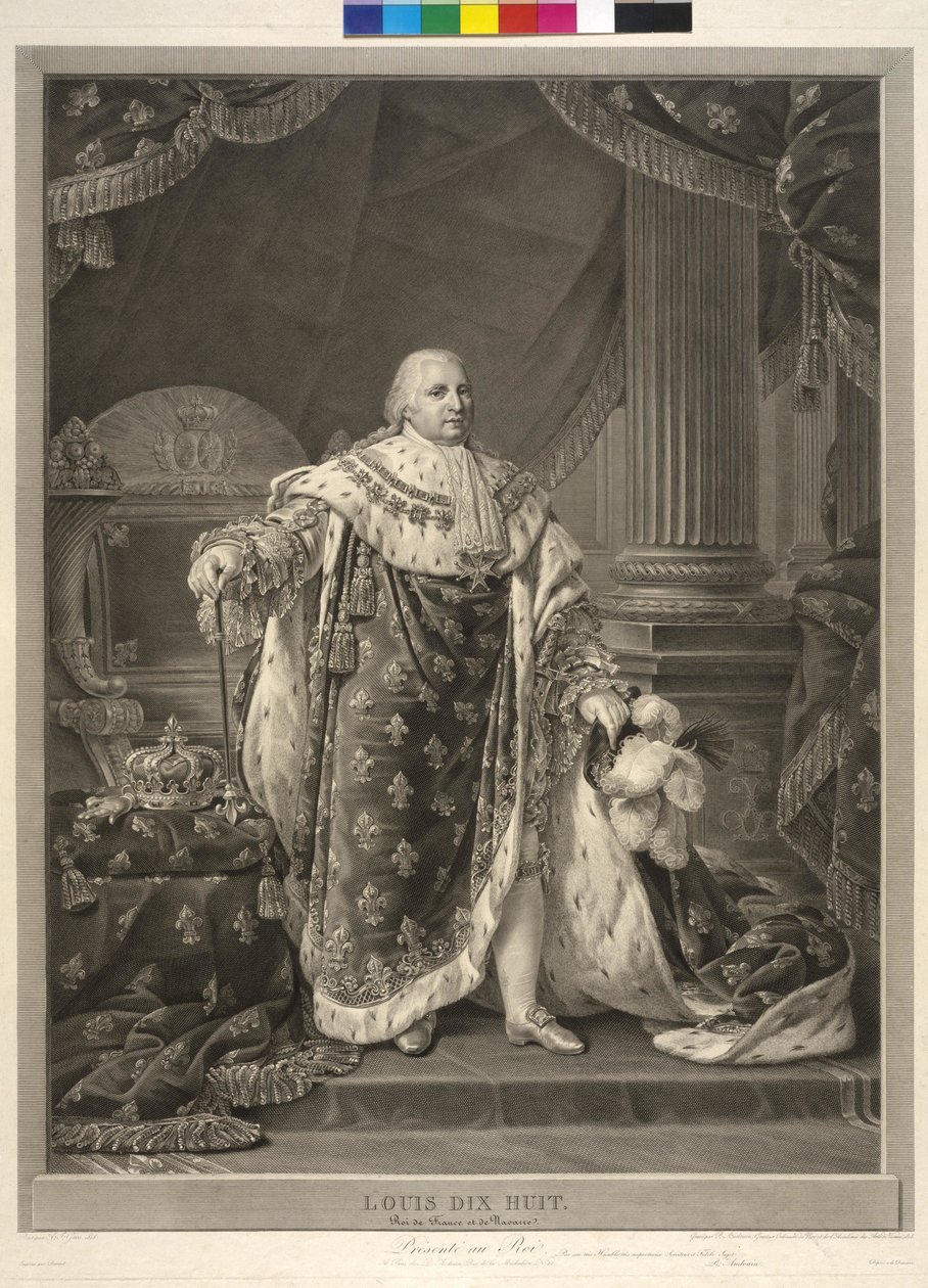 König von Frankreich Louis XVIII von Pierre Audouin