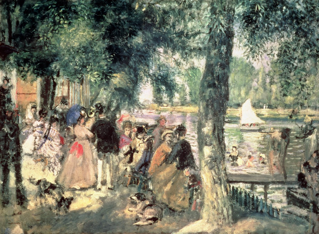 Baden in der Seine oder, La Grenouillere, ca. 1869 von Pierre Auguste Renoir