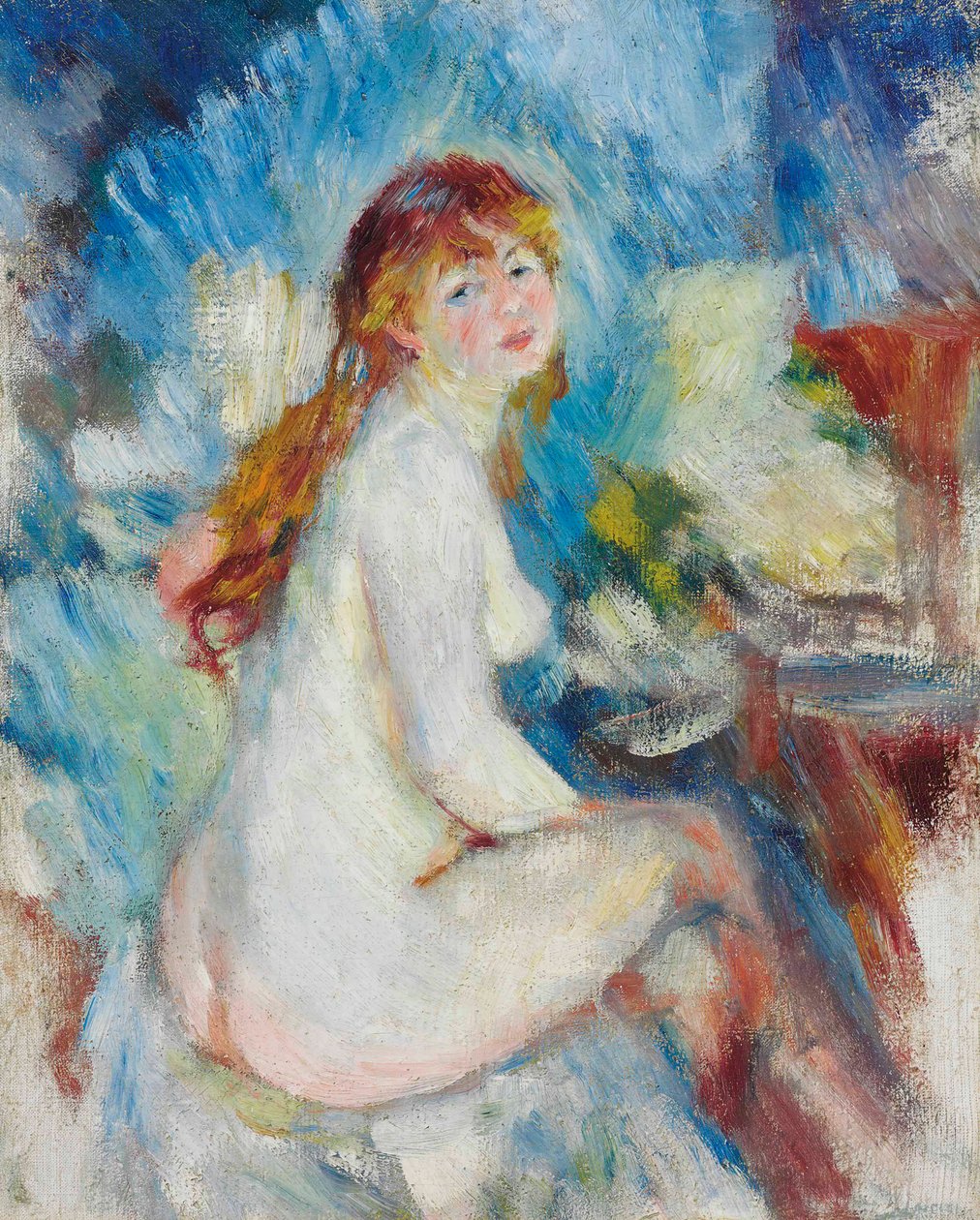 Büste einer nackten Frau, ca. 1879 von Pierre Auguste Renoir