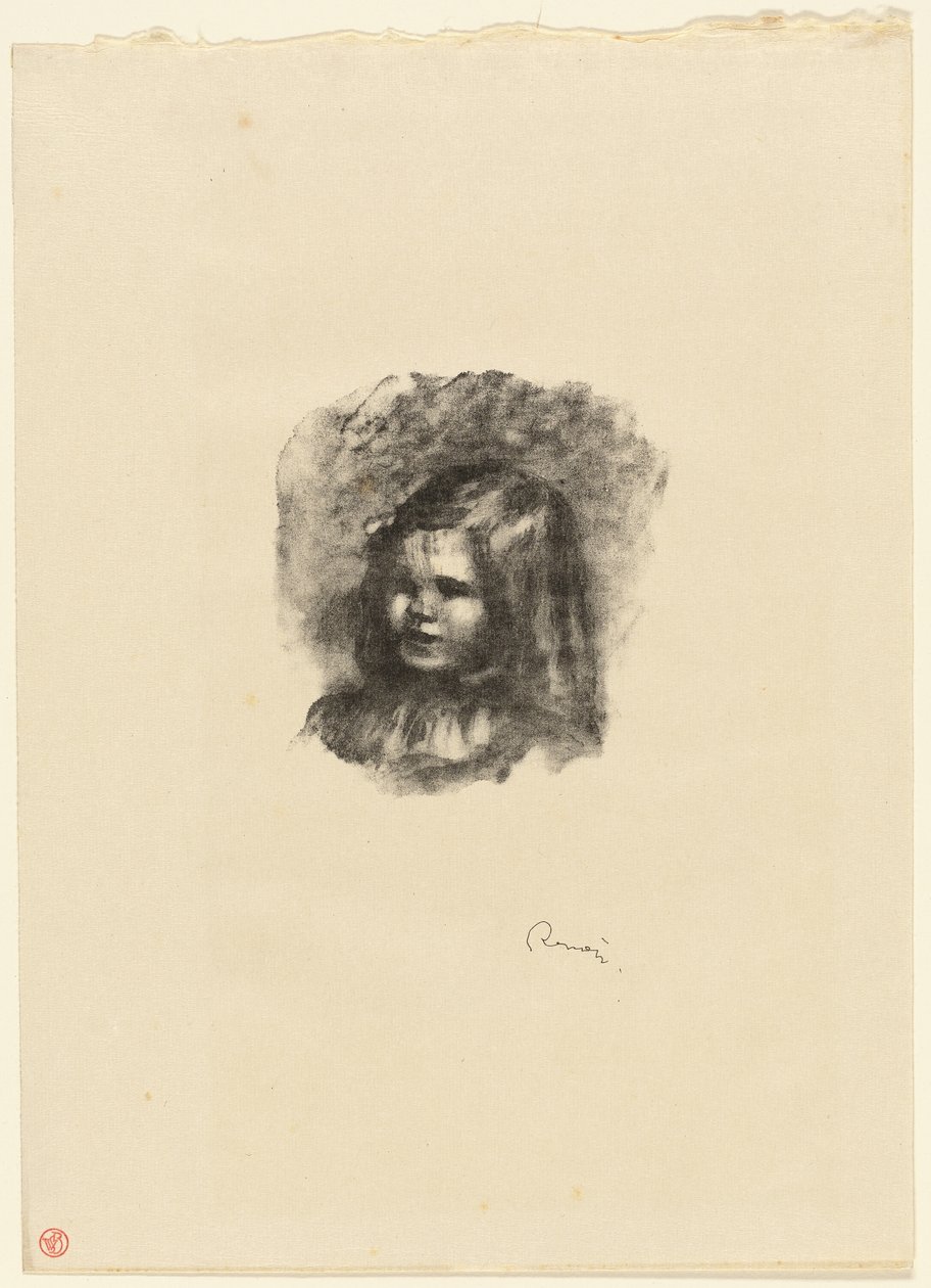 Claude Renoir, nach links gewandt von Pierre Auguste Renoir