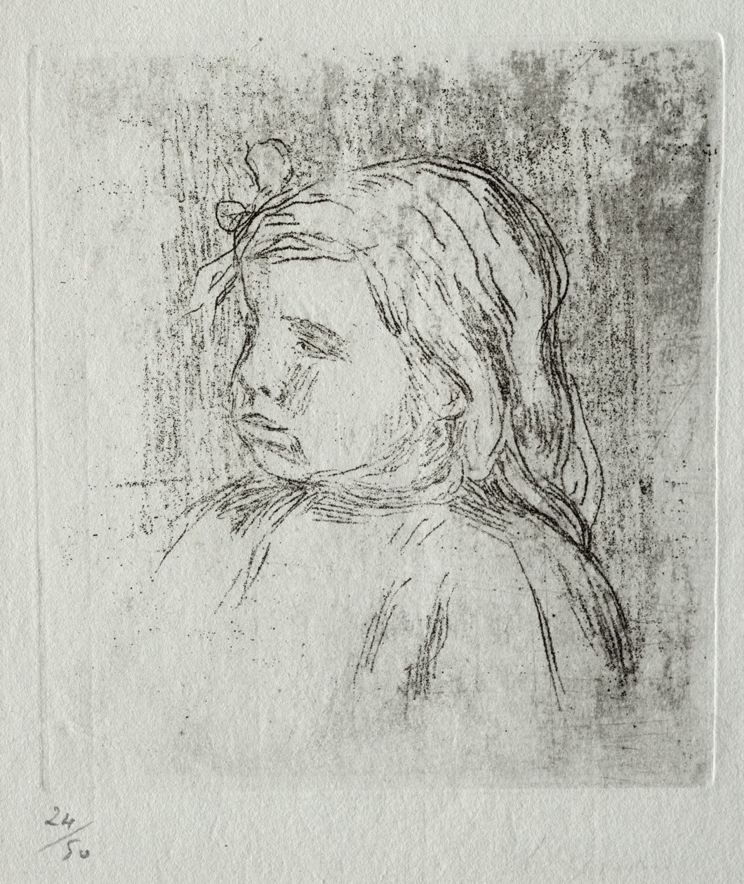 Claude Renoir, dreiviertel nach links von Pierre Auguste Renoir