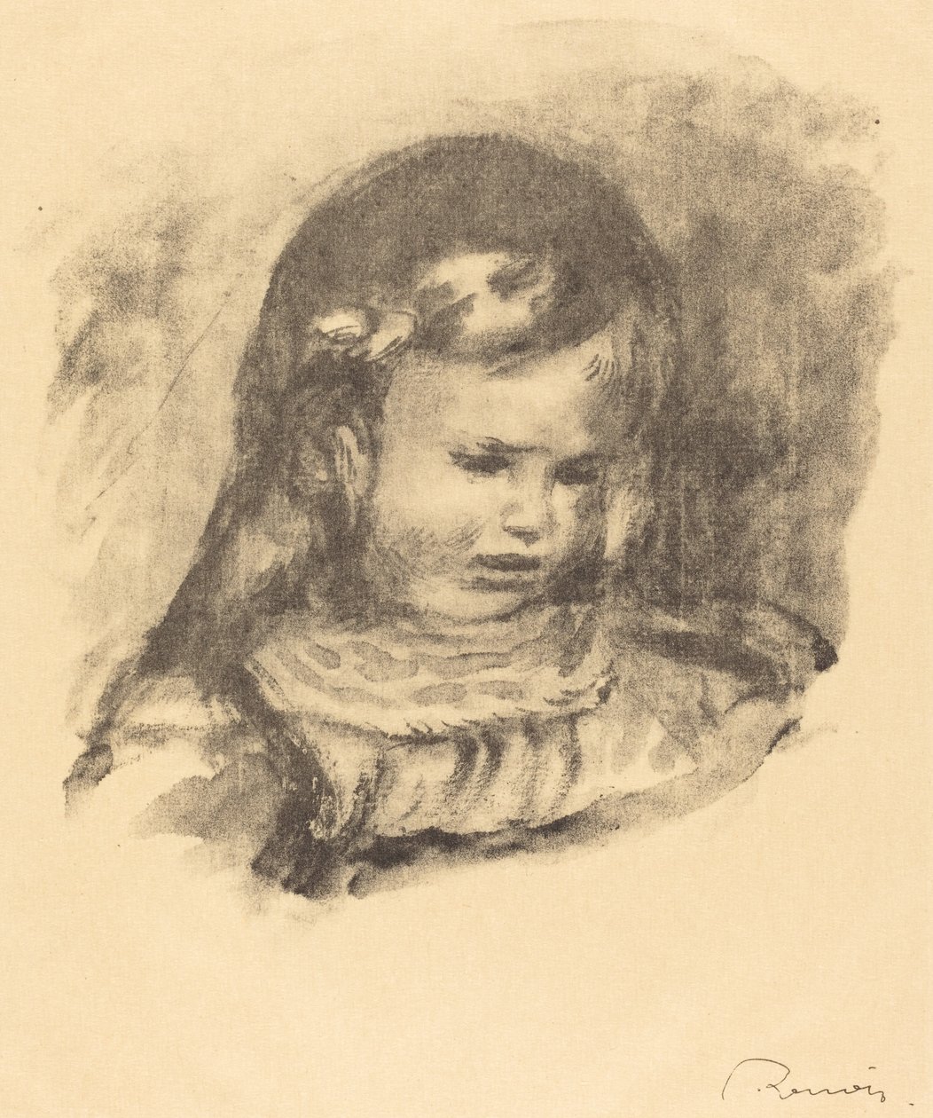 Claude Renoir, gesenkter Kopf, 1904 von Pierre Auguste Renoir