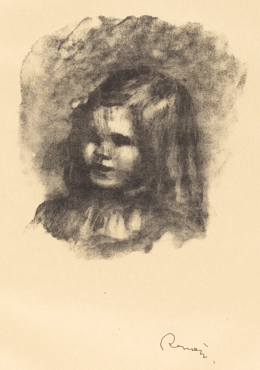 Claude Renoir, nach links gedreht von Pierre Auguste Renoir