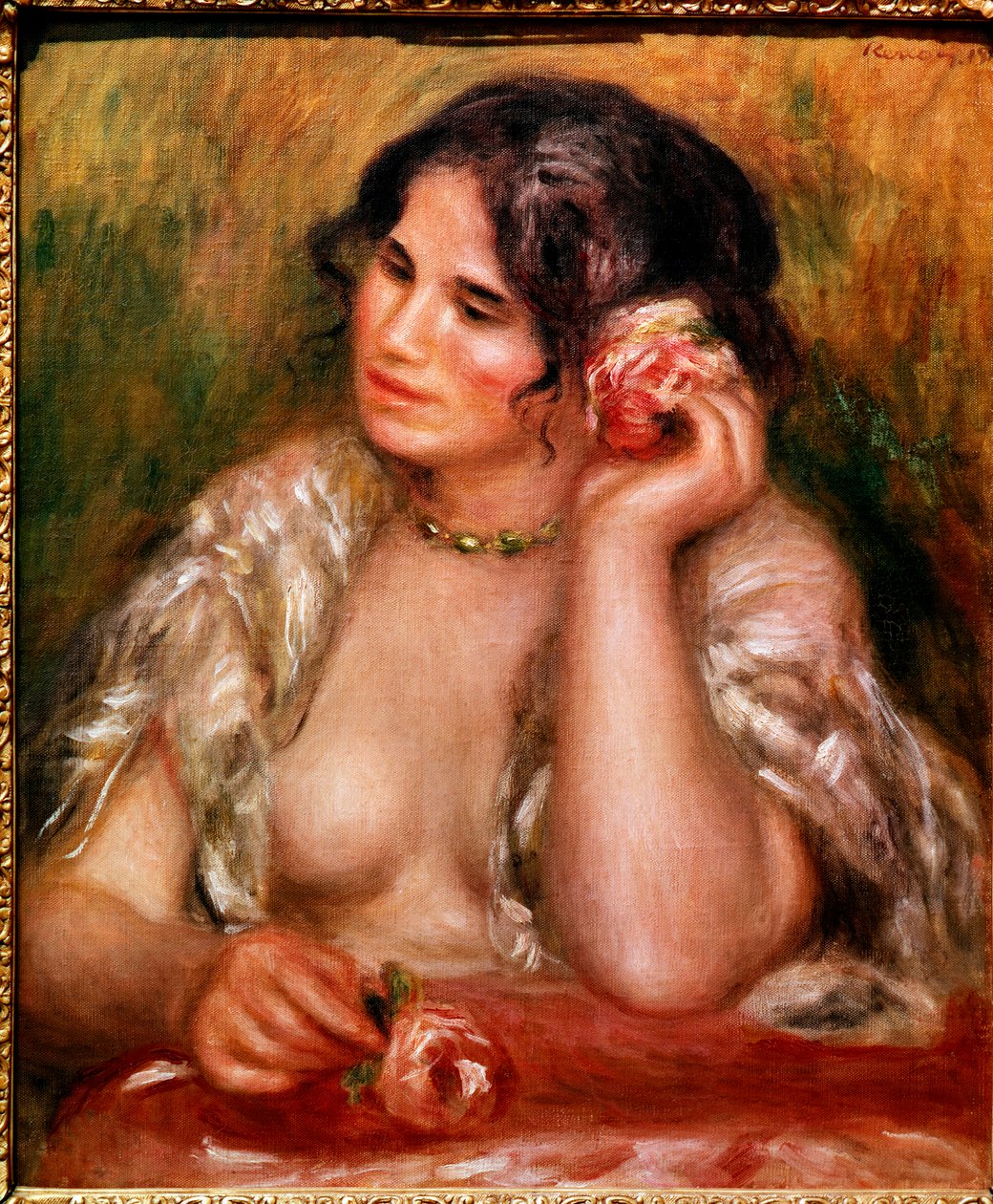 Gabrielle mit der Rose von Pierre Auguste Renoir