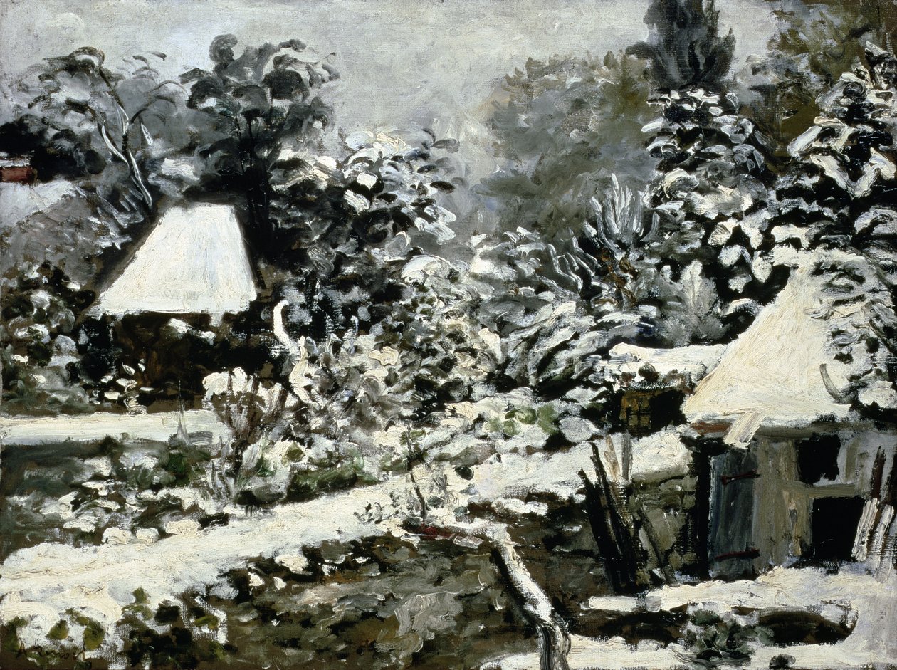 Landschaft, Schneeeffekt, ca. 1868 von Pierre-Auguste Renoir