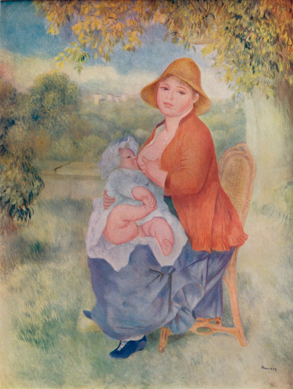 Madame Renoir stillt ihr Kind, um 1885, 1932 von Pierre Auguste Renoir