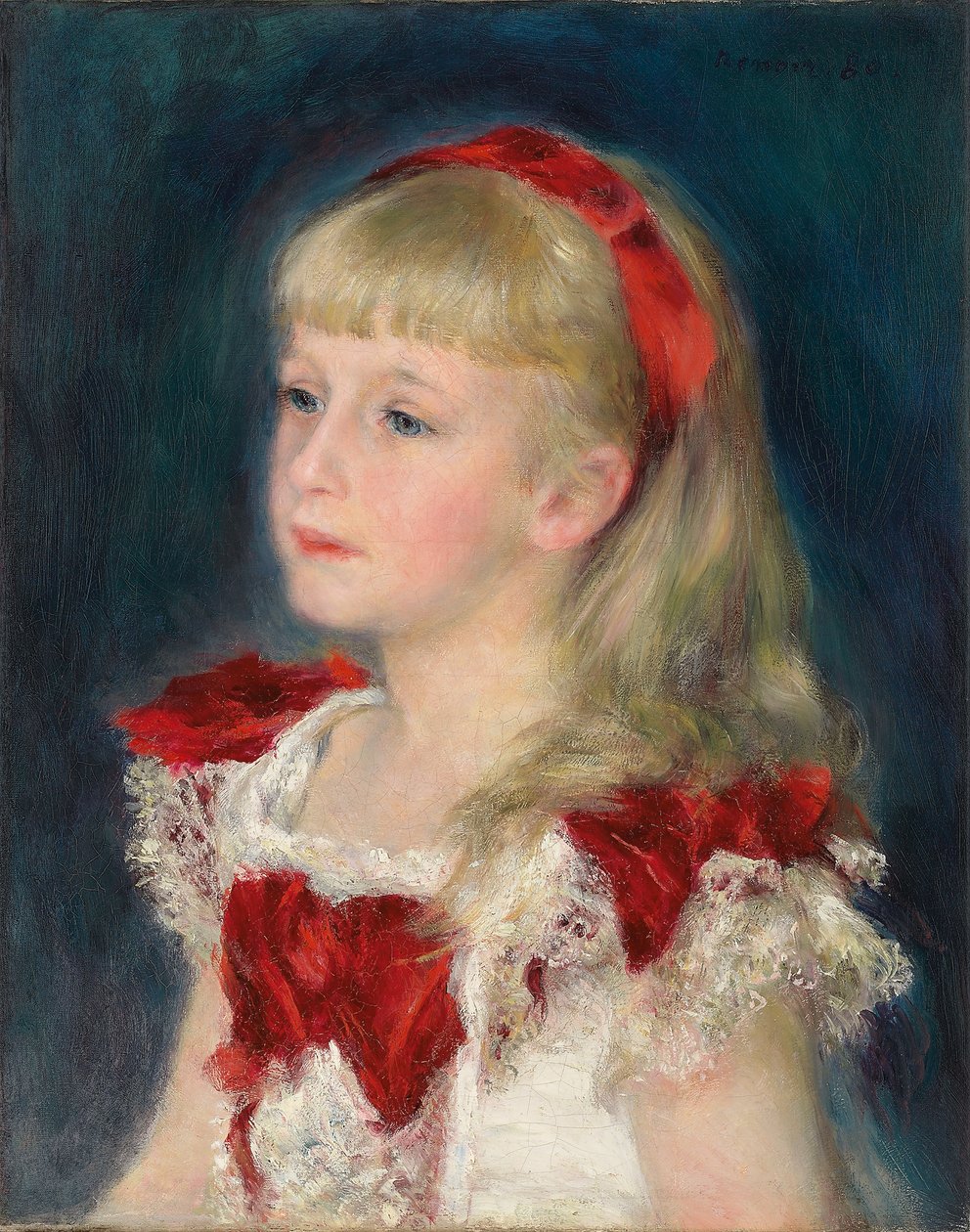 Mademoiselle Grimprel mit einem roten Band, 1880 von Pierre Auguste Renoir