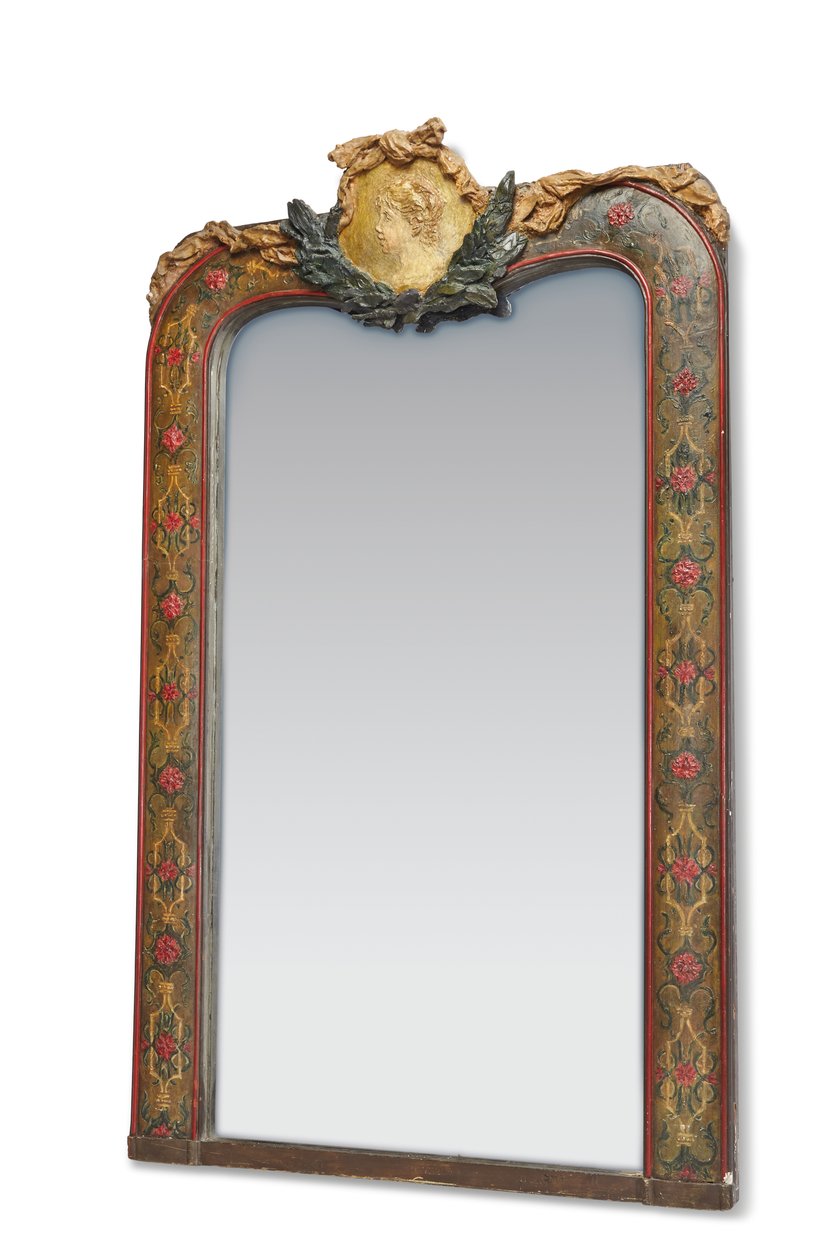 Spiegelrahmen mit einem Medaillon „Mädchenkopf“ für Madame Charpentiers Salon, ca. 1878-79 von Pierre Auguste Renoir