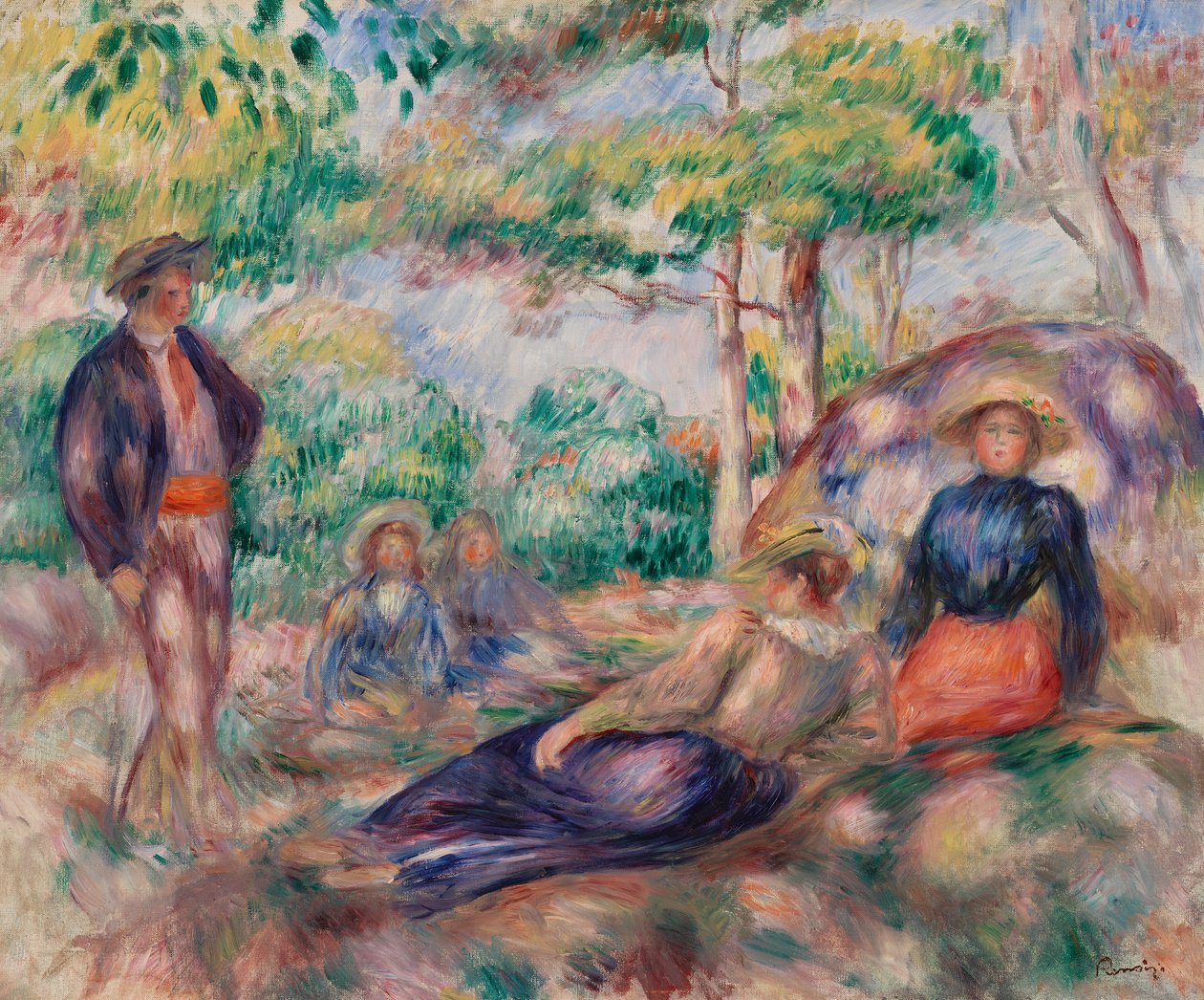 Rast im Gras von Pierre Auguste Renoir