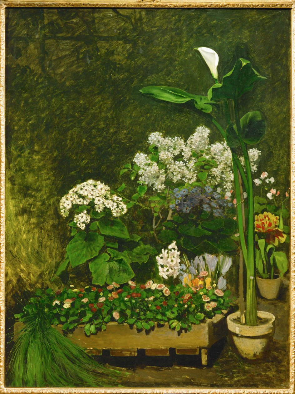Stillleben, Frühlingsblumen in einem Gewächshaus von Pierre Auguste Renoir