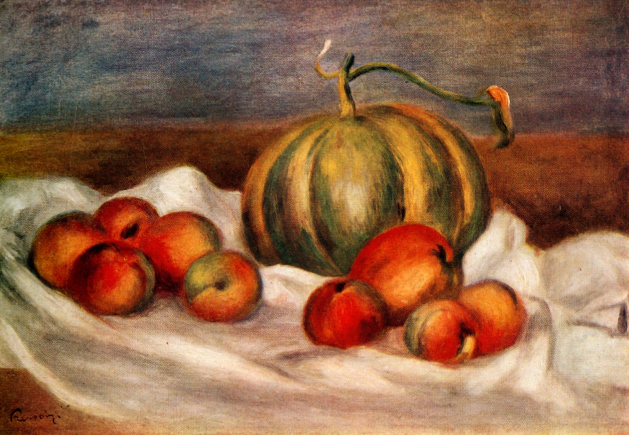 Stillleben mit Melone und Pfirsichen, 1905, 1948 von Pierre Auguste Renoir