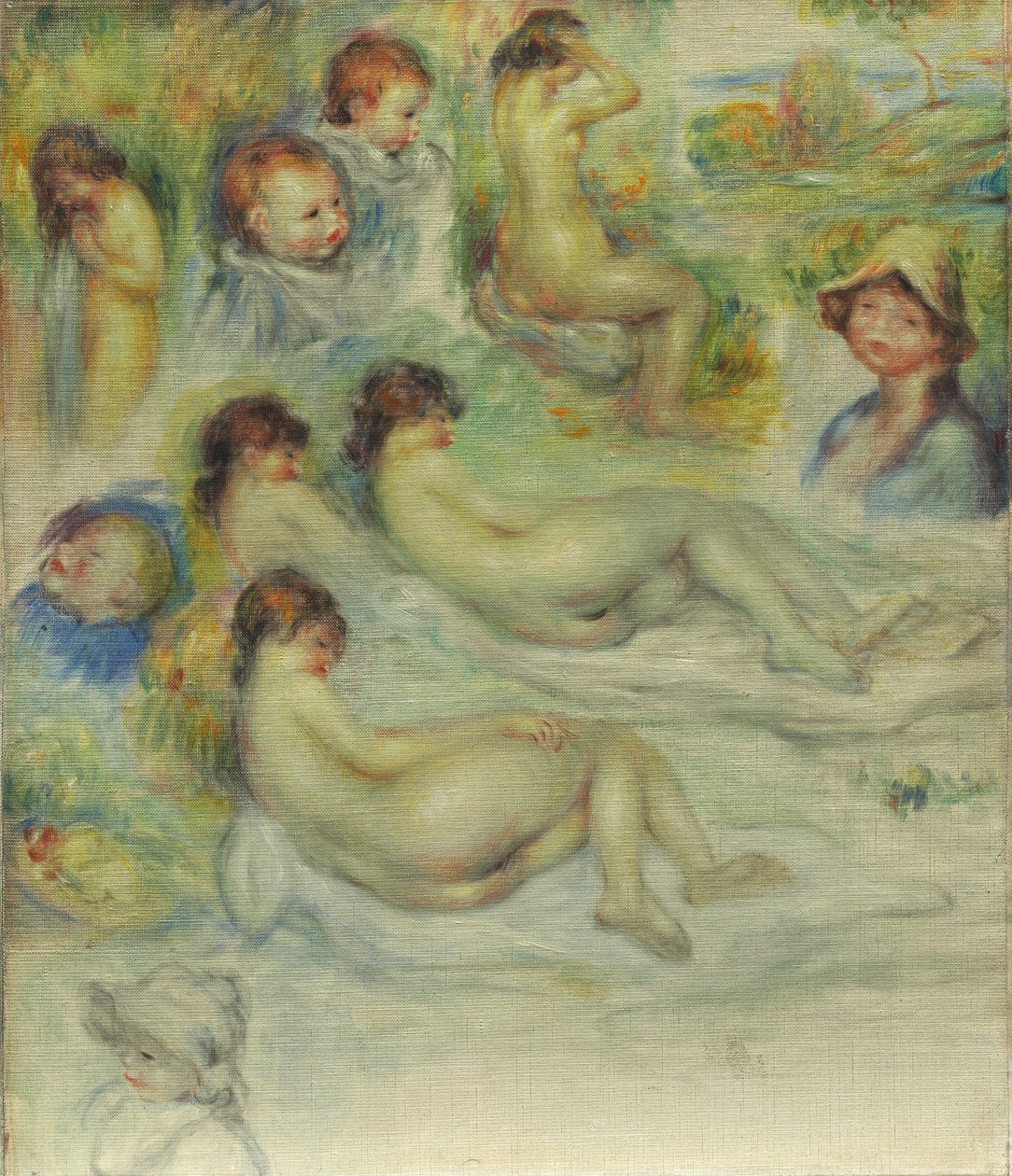 Studien von Pierre Renoir, seiner Mutter, Aline Charigot, Akte und Landschaft, 1885-86 von Pierre Auguste Renoir