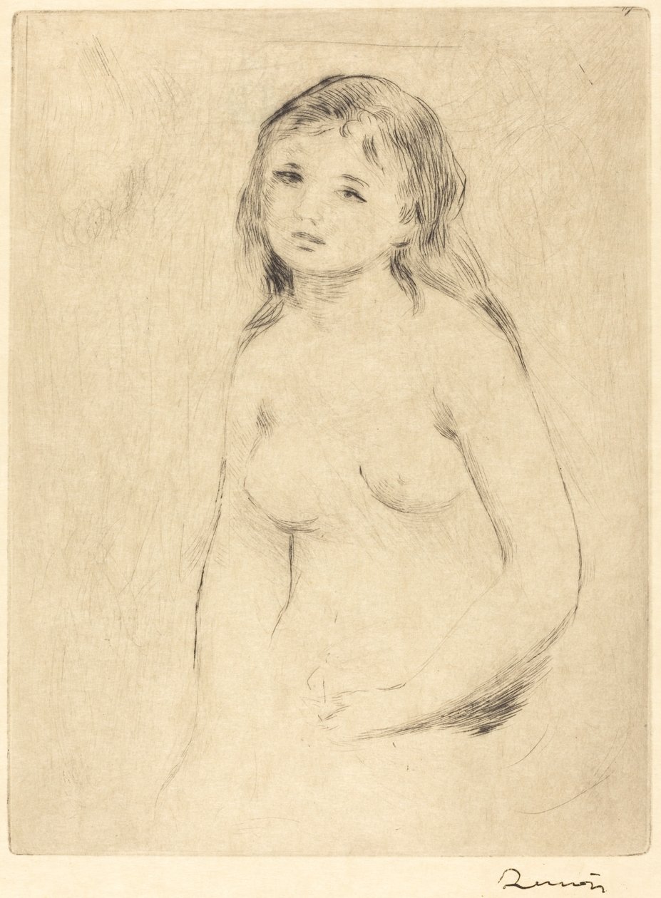 Studie für eine Badende, späte 19. - frühe 20. Jahrhundert von Pierre Auguste Renoir