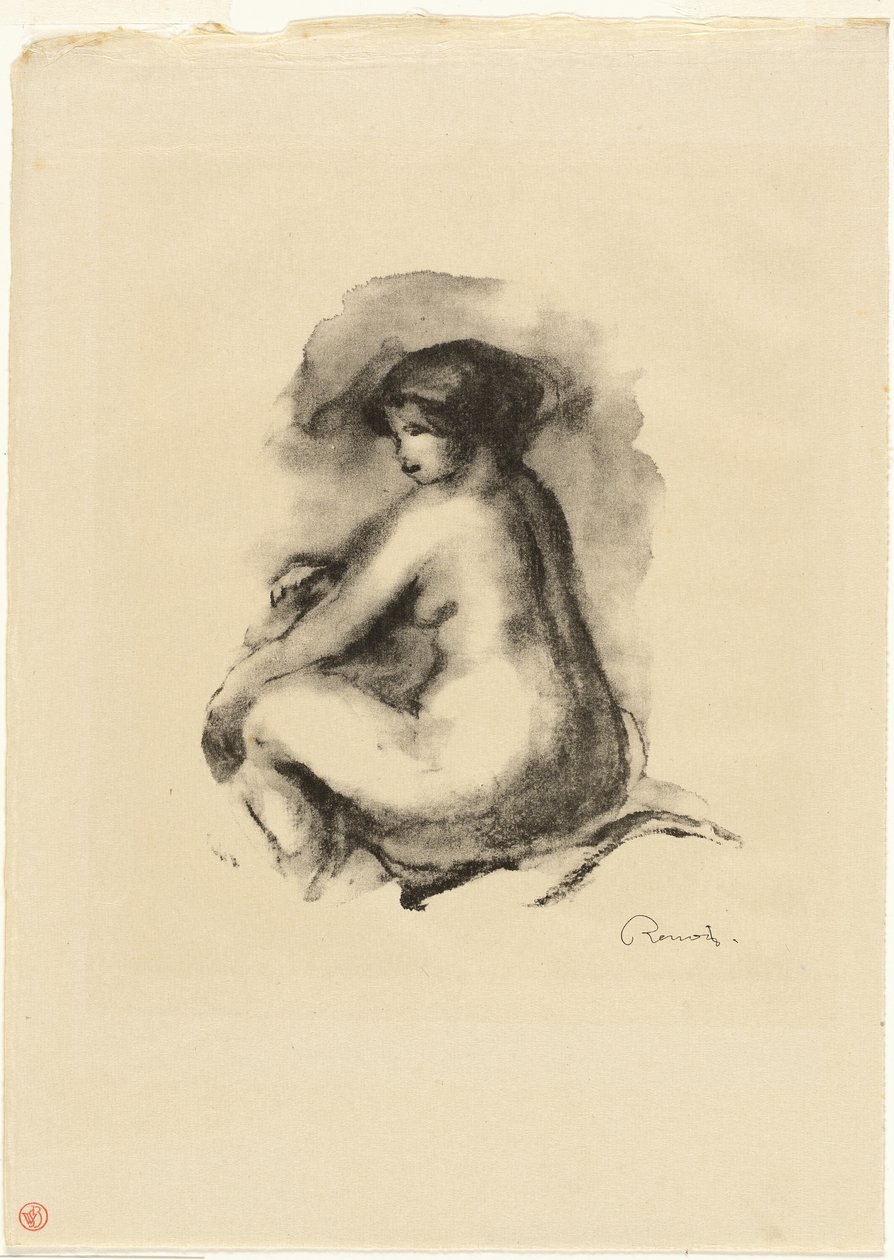 Studie einer sitzenden nackten Frau von Pierre Auguste Renoir