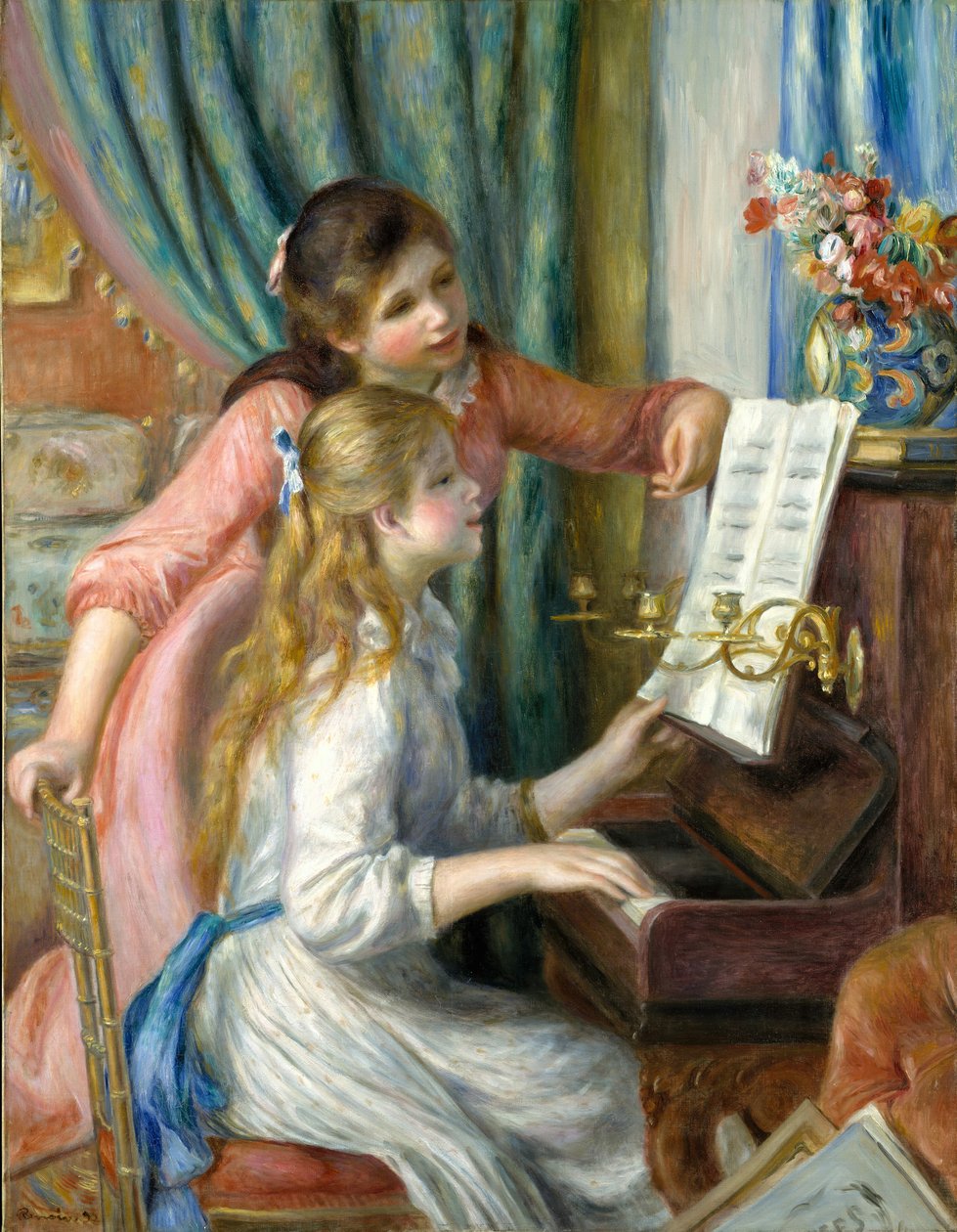 Zwei junge Mädchen am Klavier, 1892 von Pierre Auguste Renoir