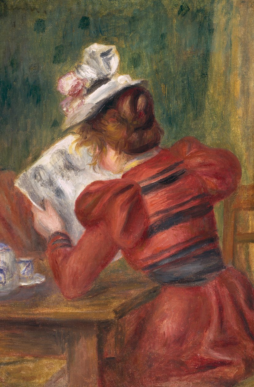 Junges Mädchen beim Lesen, 1897 von Pierre Auguste Renoir
