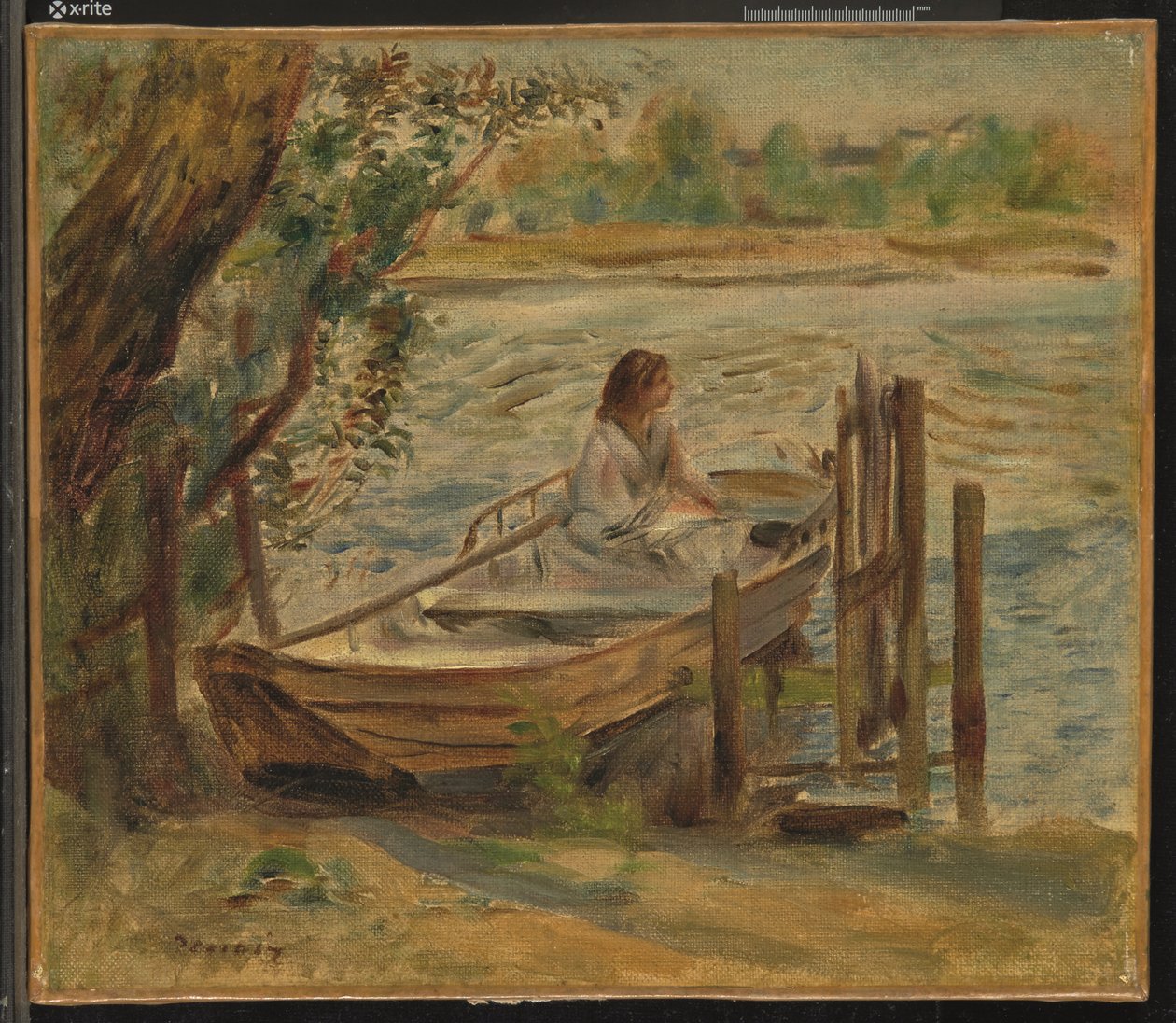 Junge Frau in einem Boot von Pierre Auguste Renoir