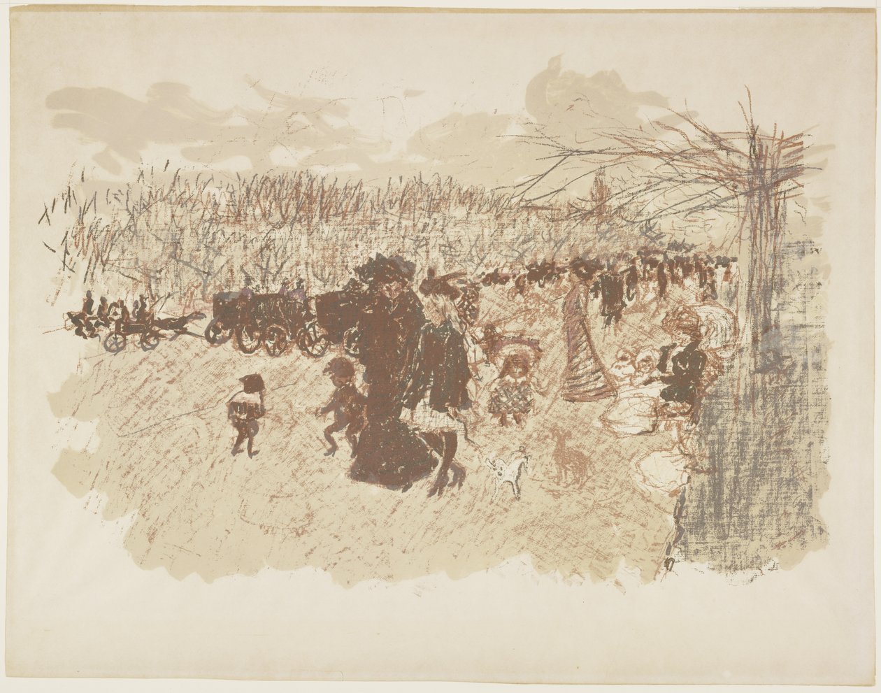 Allee im Bois de Boulogne von Pierre Bonnard