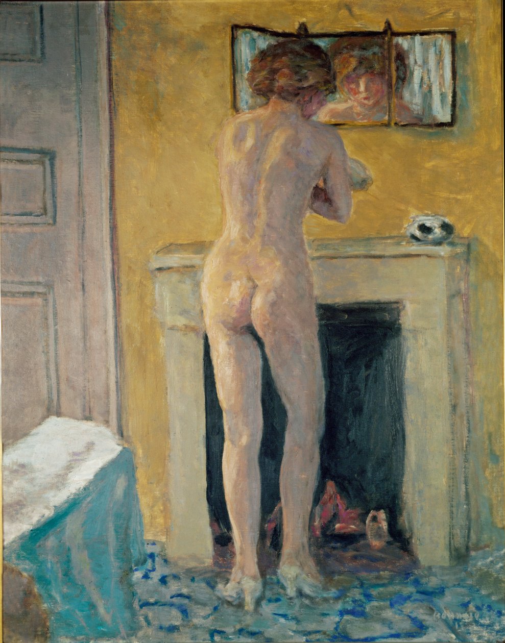 Akt vor dem Kamin von Pierre Bonnard