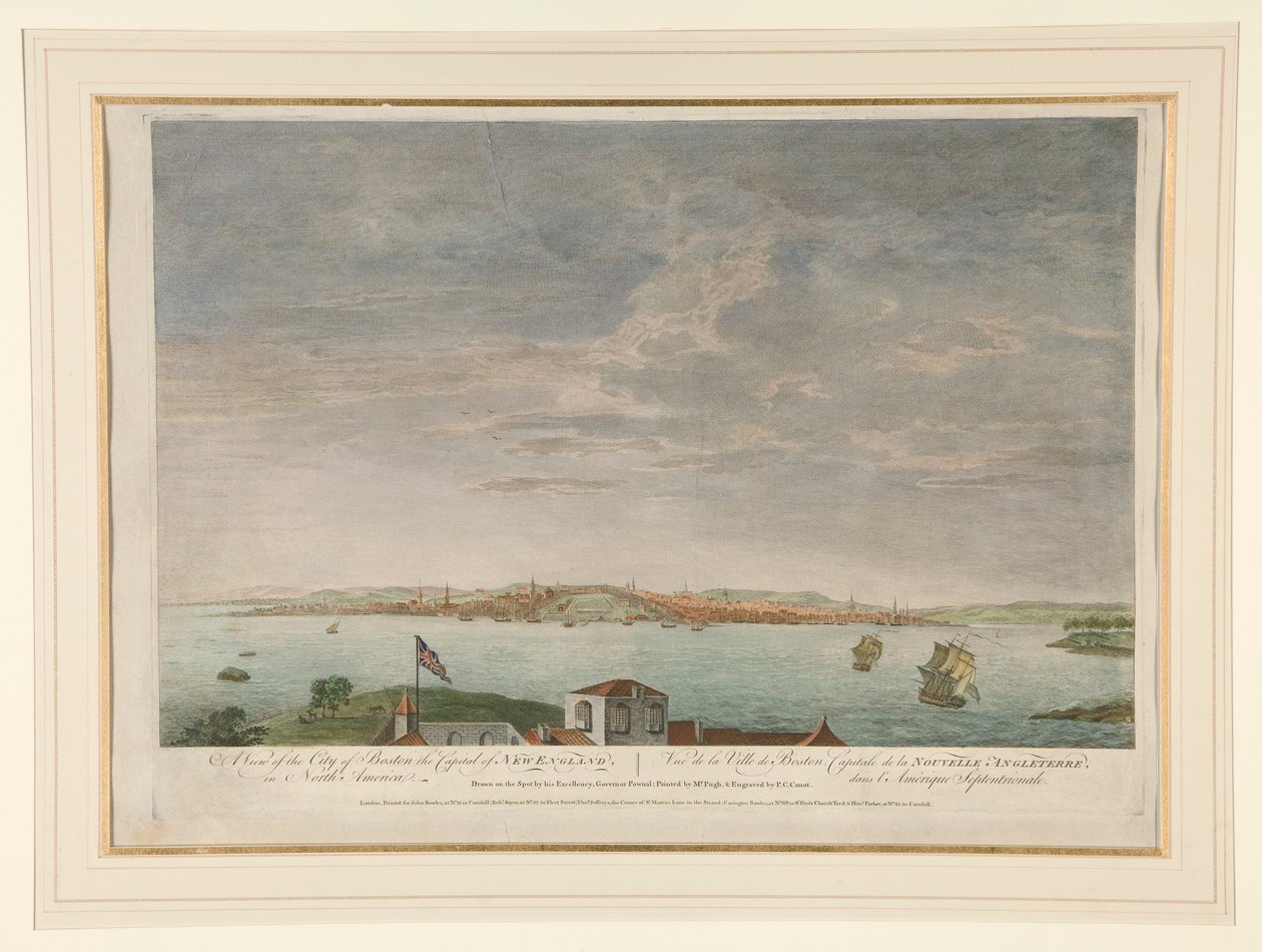 Ansicht der Stadt Boston, der Hauptstadt von Neuengland, in Nordamerika von Pierre Charles Canot
