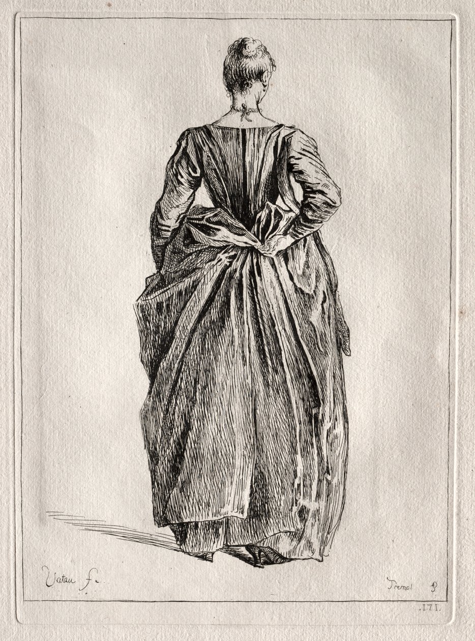 Studie einer Frau von hinten von Pierre Charles Trémolière