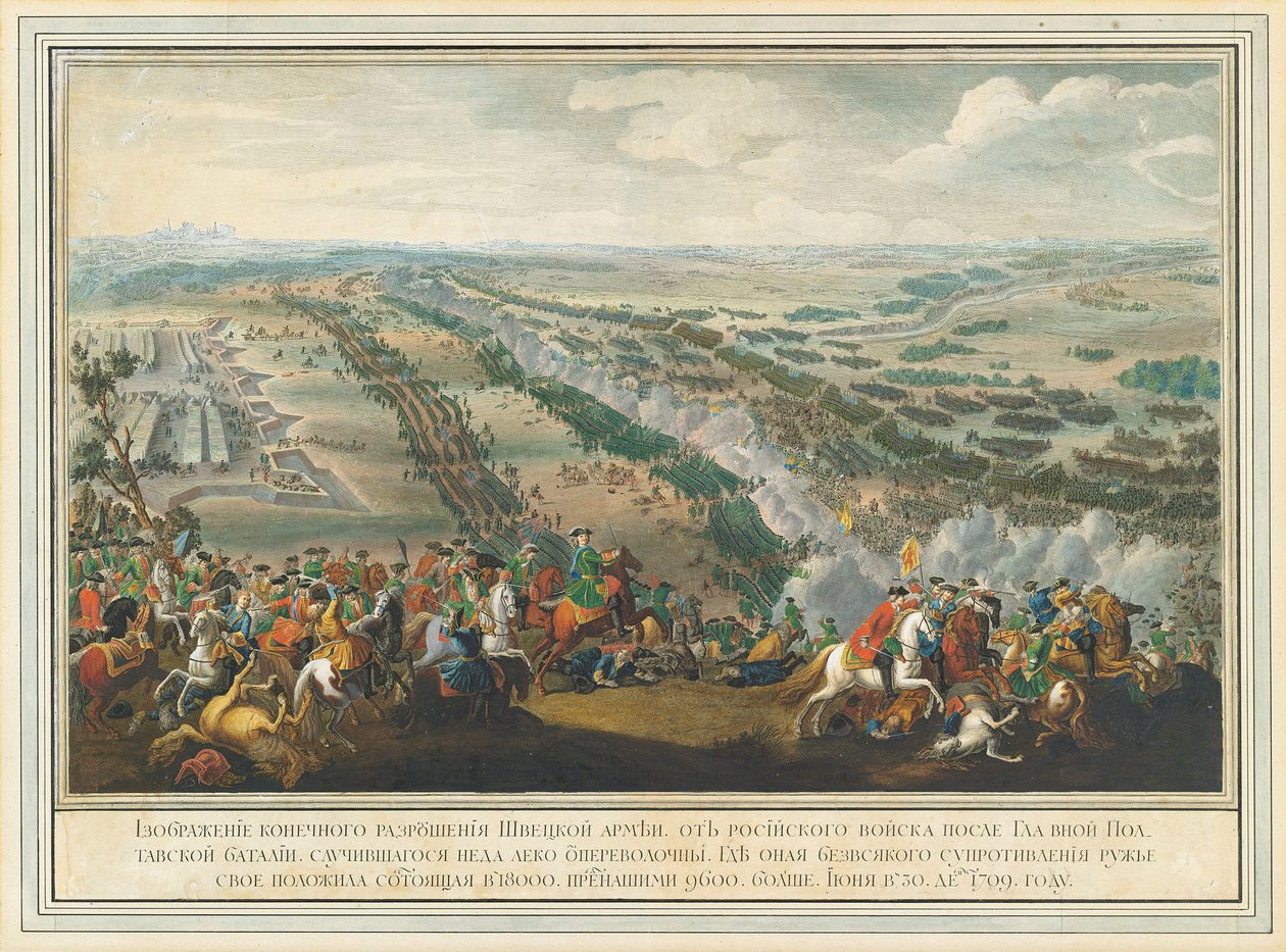 Die Schlacht von Poltawa am 27. Juni 1709 von Pierre Denis II Martin