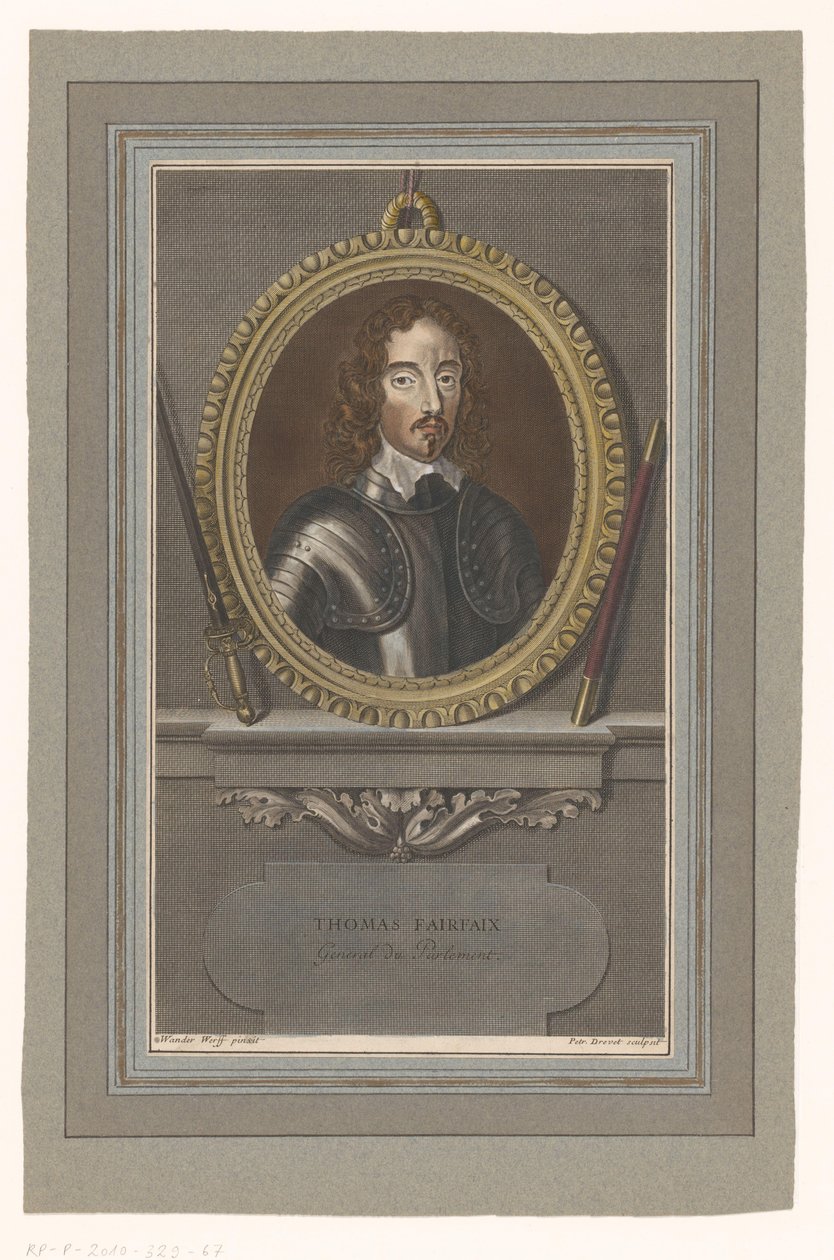 Porträt von Thomas Fairfax von Pierre Drevet