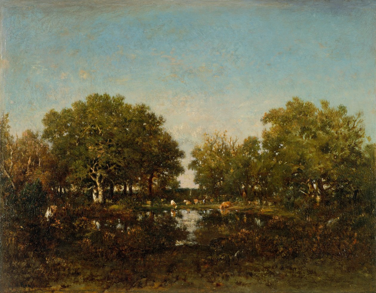 Der Teich Erinnerung an den Wald von Chambord von Pierre Etienne Theodore Rousseau
