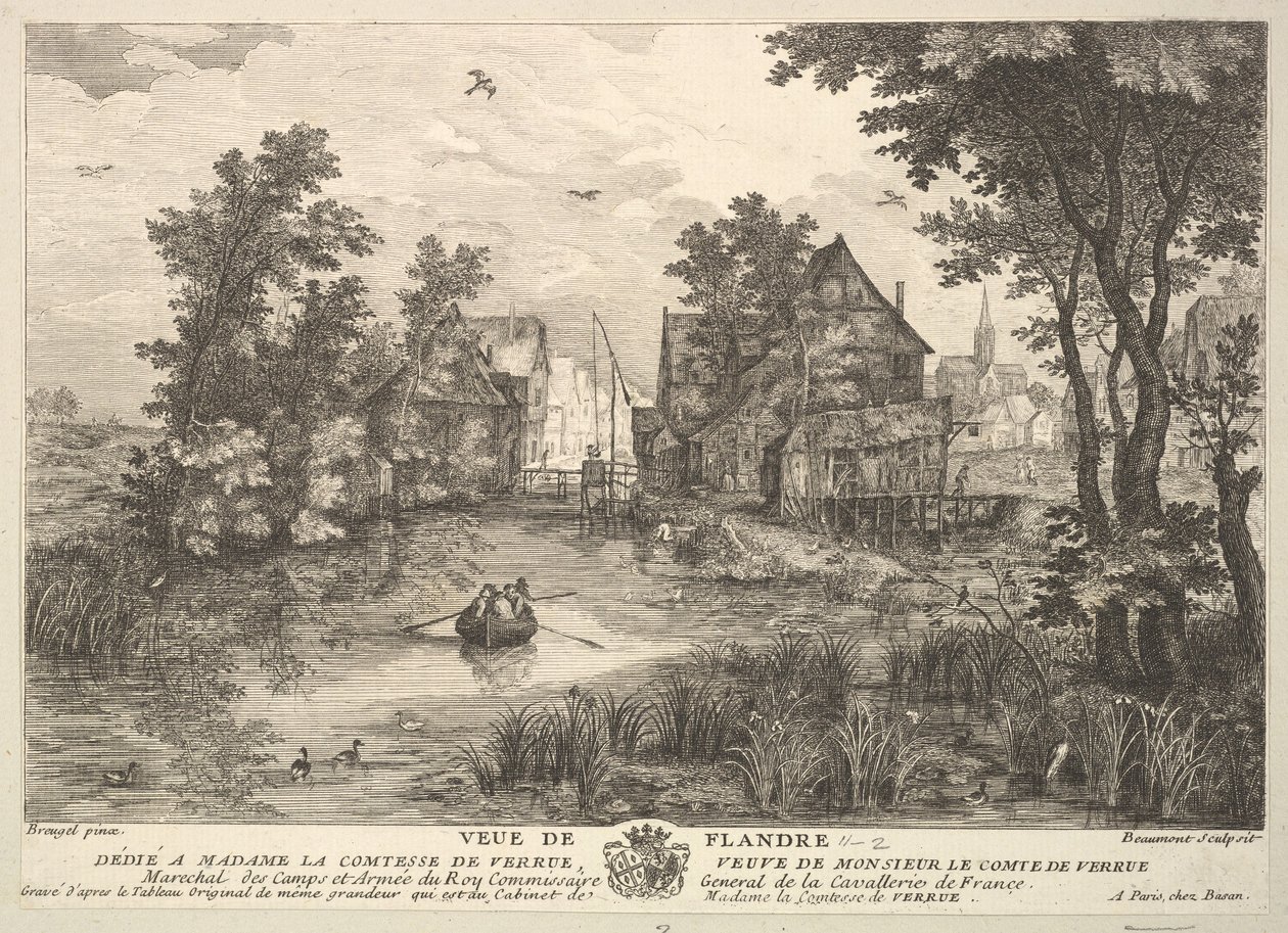 Ansicht von Flandern Veue de Flandre nach dem Gemälde in der Sammlung von Madame la Comtesse von Pierre Francois Beaumont