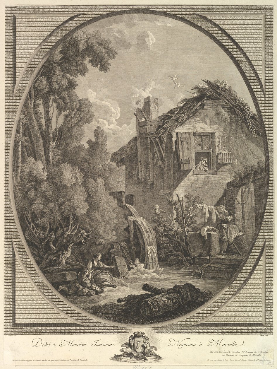 Landschaft mit Windmühle, 18. Jahrhundert von Pierre Francois Laurent
