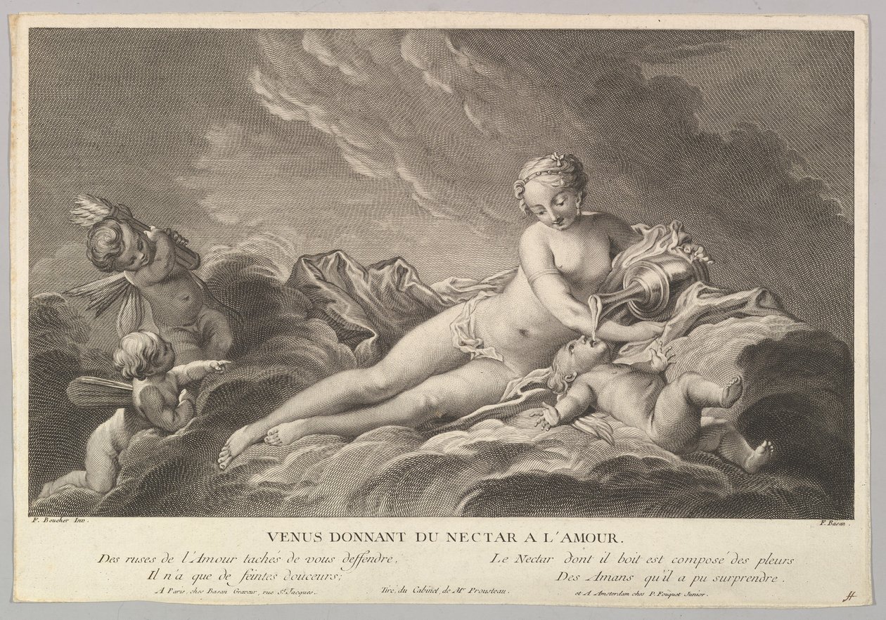 Venus gibt Amor Nektar von Pierre François Basan
