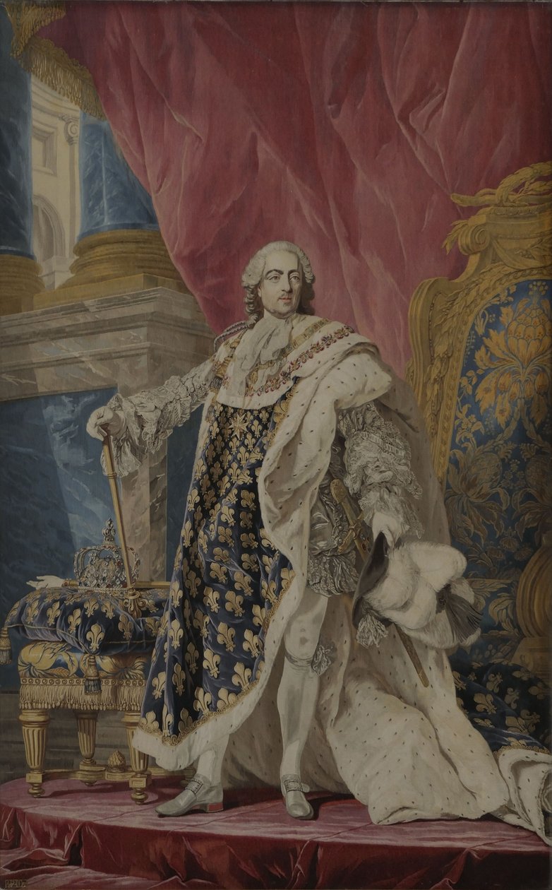 Porträt von Ludwig XV. in seiner königlichen Tracht, ca. 1769 von Pierre François Cozette