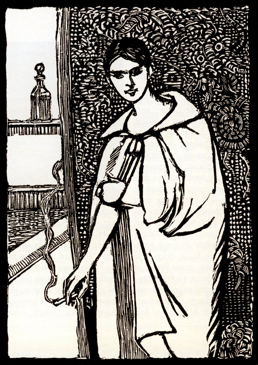 Junge Frau mit Zigarette für „Cheri“ von Colette von Pierre Georges Jeanniot