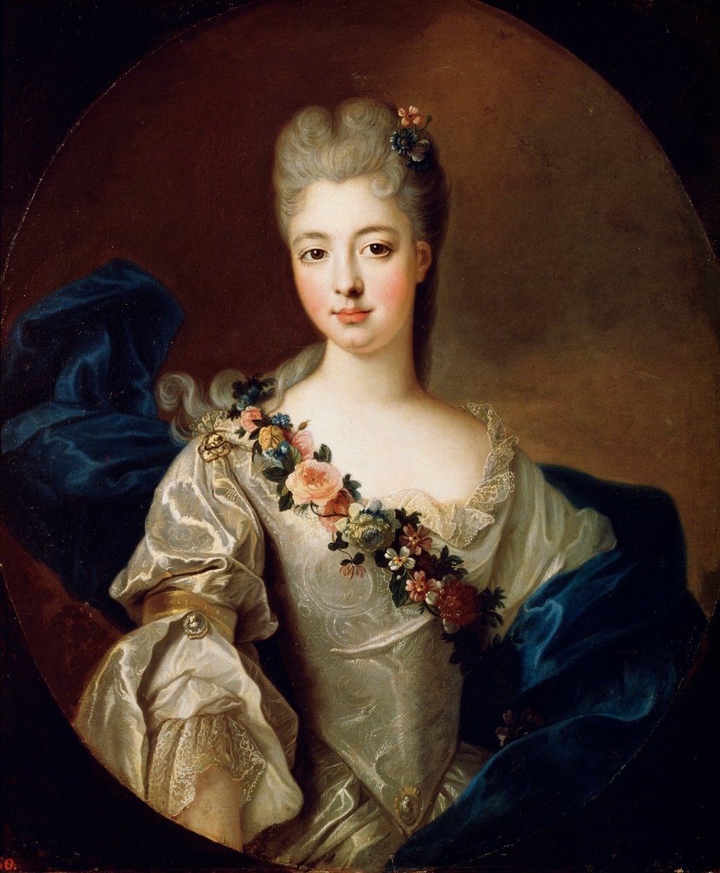 Porträt von Charlotte Aglaé von Orléans, Mademoiselle de Valois, 1720er Jahre von Pierre Gobert