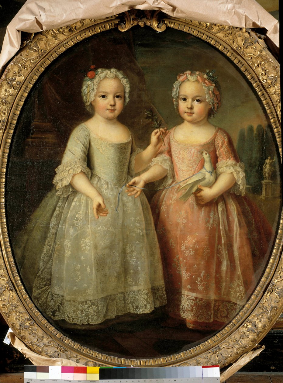 Porträts von Louise Elisabeth von Frankreich und Henriette von Frankreich, Töchter von Ludwig XV. von Pierre Gobert