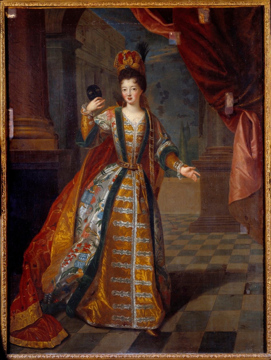Porträt von Mademoiselle de Nantes, Tochter von Ludwig XIV. und Francoise Athenais, in Kostüm von Pierre Gobert